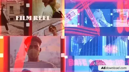 Stylish Old Film leader Opener: Timeless Nostalgic Intro Slideshow for Premiere Pro Premiere Pro template preview