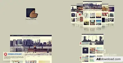 Stylish Website Presentation Video Displays template preview