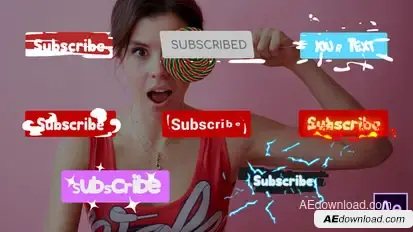 Subscribe Buttons | After Effects Video Displays template preview