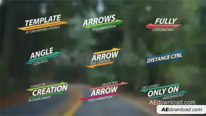 Summer Arrow Titles Video Displays template preview