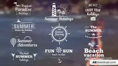 Summer Banners II Video Displays template preview