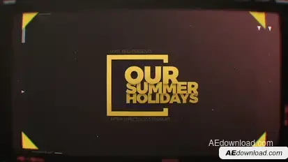 Summer Holidays Video Displays template preview
