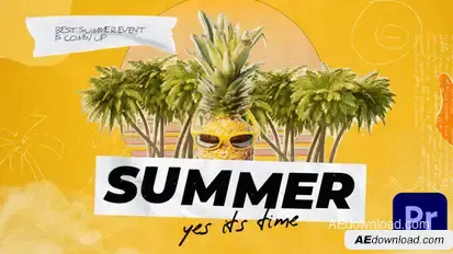 Summer/Holidays Travel Funky Opener Premiere Pro template preview