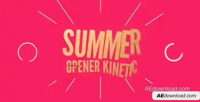 Summer Opener Kinetic Video Displays template preview