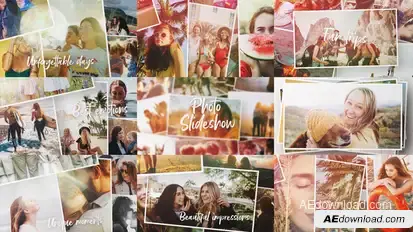 Summer Photo Slideshow Video Displays template preview