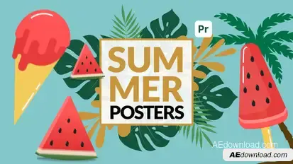 Summer Sale Posters for Premiere Pro Premiere Pro template preview
