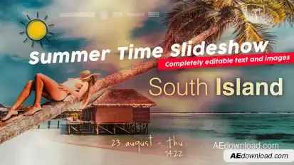 Summer Slideshow Video Displays template preview