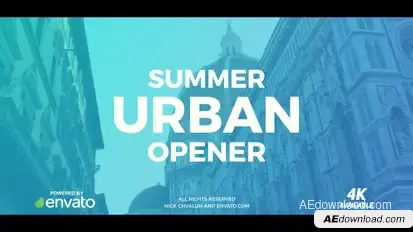 Summer Urban Slideshow Video Displays template preview