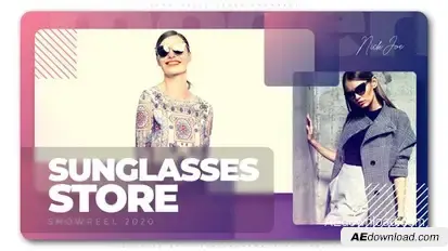 Sunglasses Store Showreel Video Displays template preview