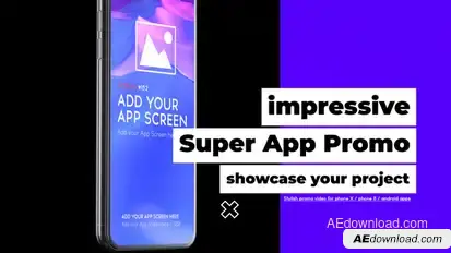 Super App Promo Video Displays template preview