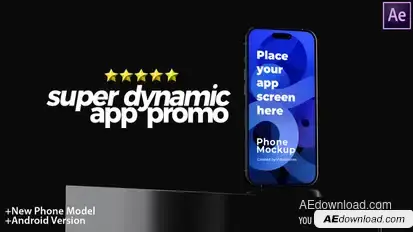 Super Dynamic App Promo - Phone 14 Demo Video Mockup Kit Video Displays template preview