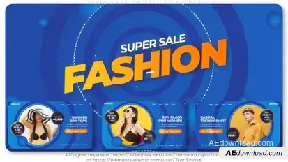 Super Fashion Sale Slideshow Video Displays template preview