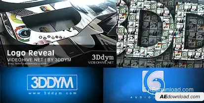 Super Hero Logo Reveal Video Displays template preview