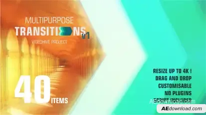Super Transitions Kit Video Displays template preview