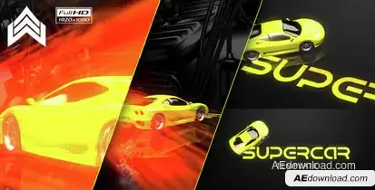 Supercar Logo Video Displays template preview