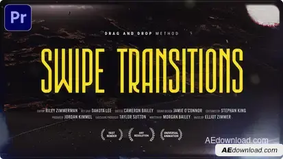 Swipe Transitions Premiere Pro template preview