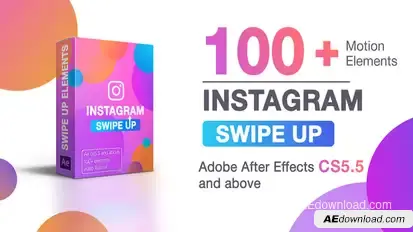 Swipe Up Video Displays template preview