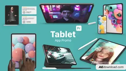 Tablet App Promo for Premiere Pro Premiere Pro template preview