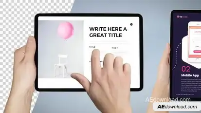 Tablet PRO Mockup Template Video Displays template preview