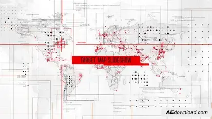 Target Map Slideshow Video Displays template preview