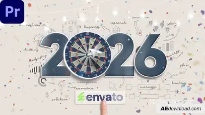 Target New Year | MOGRT Premiere Pro template preview