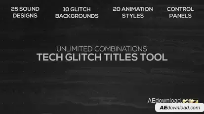 Tech Glitch Titles Tool Video Displays template preview