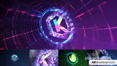 Tech Logo Transition and End V2 Video Displays template preview