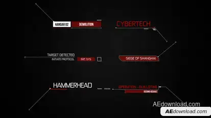 Techno Call-Outs Video Displays template preview
