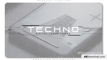 Techno Digital Lower Thirds Video Displays template preview
