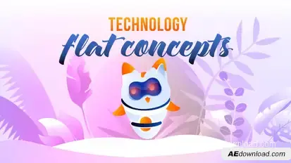 Technology - Flat Concept Video Displays template preview