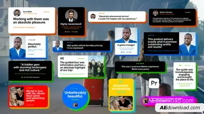 Testimonials 3D Pack for Premiere Pro Premiere Pro template preview
