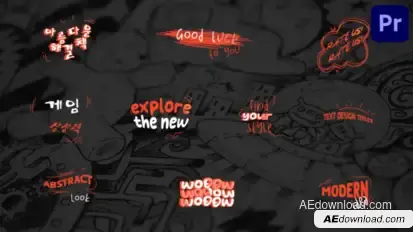 Text Design Titles | Premiere Pro MOGRT Premiere Pro template preview