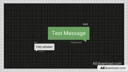 Text Message Premiere Pro template preview