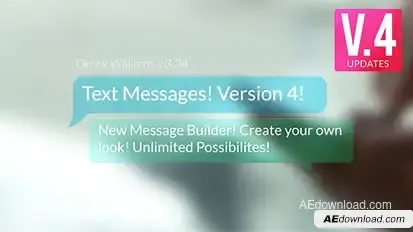 Text Messages Video Displays template preview