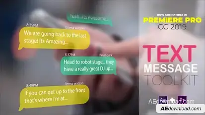 Text Messages | Text Message Kit Video Displays template preview