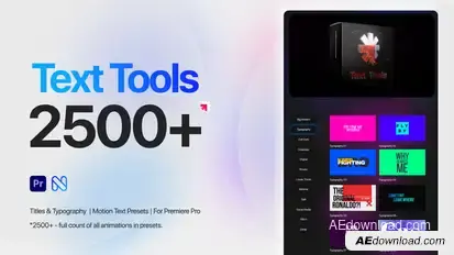 Text Tools for Premiere Pro - Titles, Typography, Motion Presets, Call Outs Premiere Pro template preview