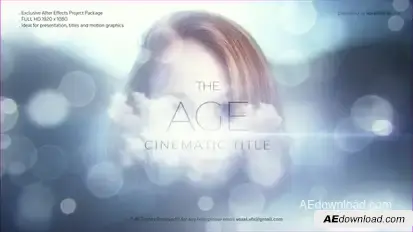 The Age Cinematic Title Video Displays template preview