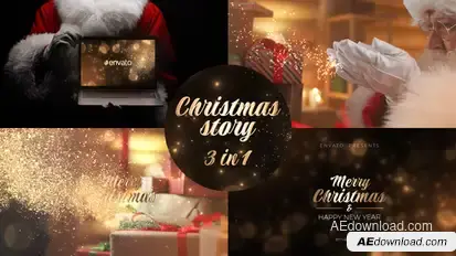 The Big Christmas Story. Christmas Logo 3 in 1 Video Displays template preview