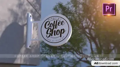 The Coffee Shop Opener PRO Premiere Pro template preview