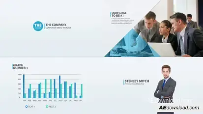 The Company - Corporate Video Package Video Displays template preview