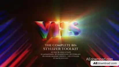The Complete 80s Stylizer Toolkit | Retro Text Maker Video Displays template preview