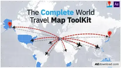 The Complete World Travel Map ToolKit Video Displays template preview