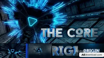 The Core - Cinematic Sci-Fi Logo Reveal Video Displays template preview