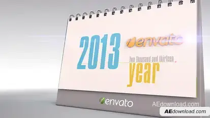 The Desk Calendar Video Displays template preview