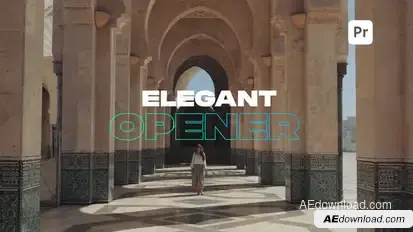 The Elegant Opener | MOGRT Premiere Pro template preview