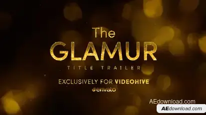 The Glamur Title Trailer Video Displays template preview