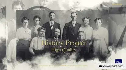 The History Premiere Pro template preview