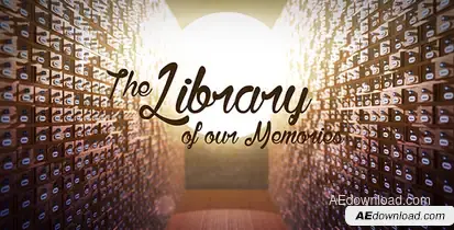 The Library of our Memories Slideshow Video Displays template preview
