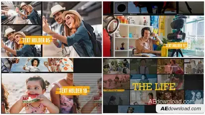 The Life Premiere Pro template preview