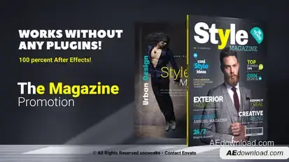 The Magazine Promotion Video Displays template preview